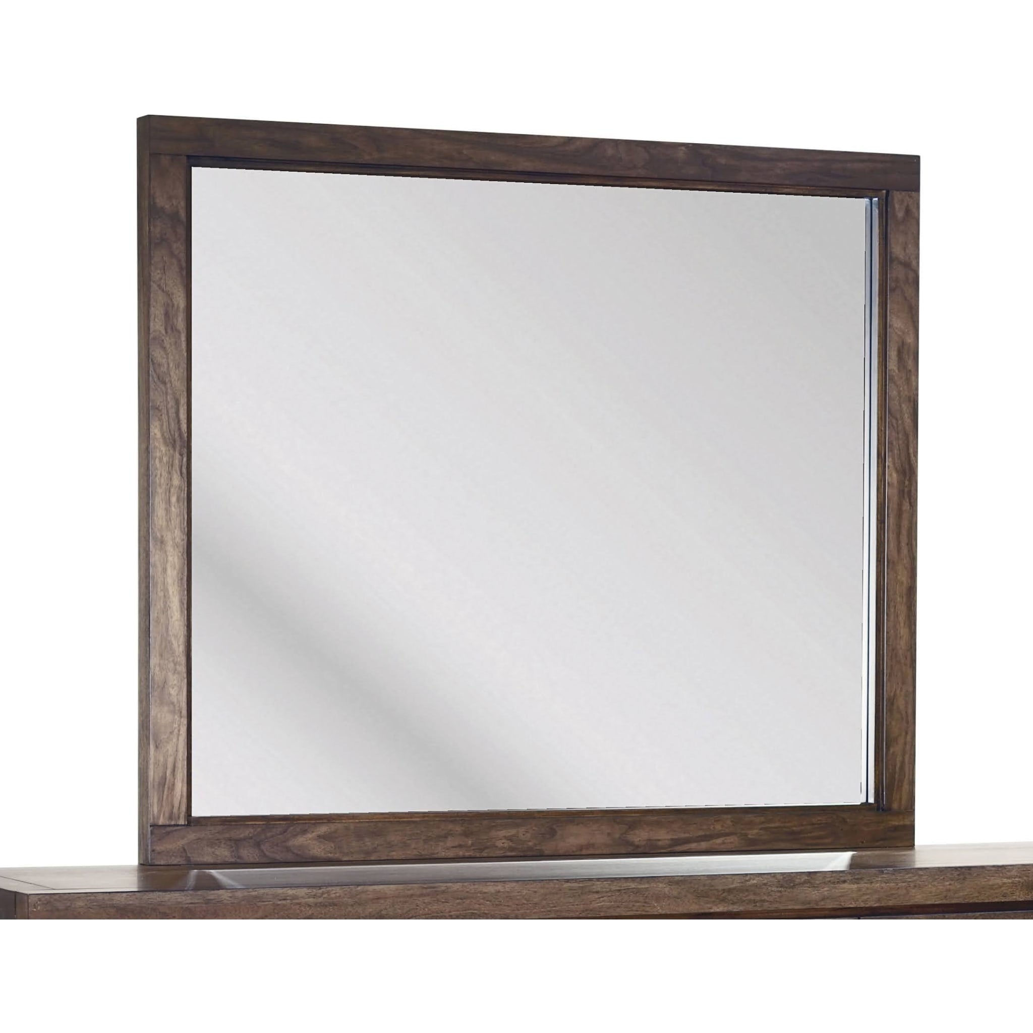 Boracay Beveled Glass Landscape Mirror in Wild Oats Brown