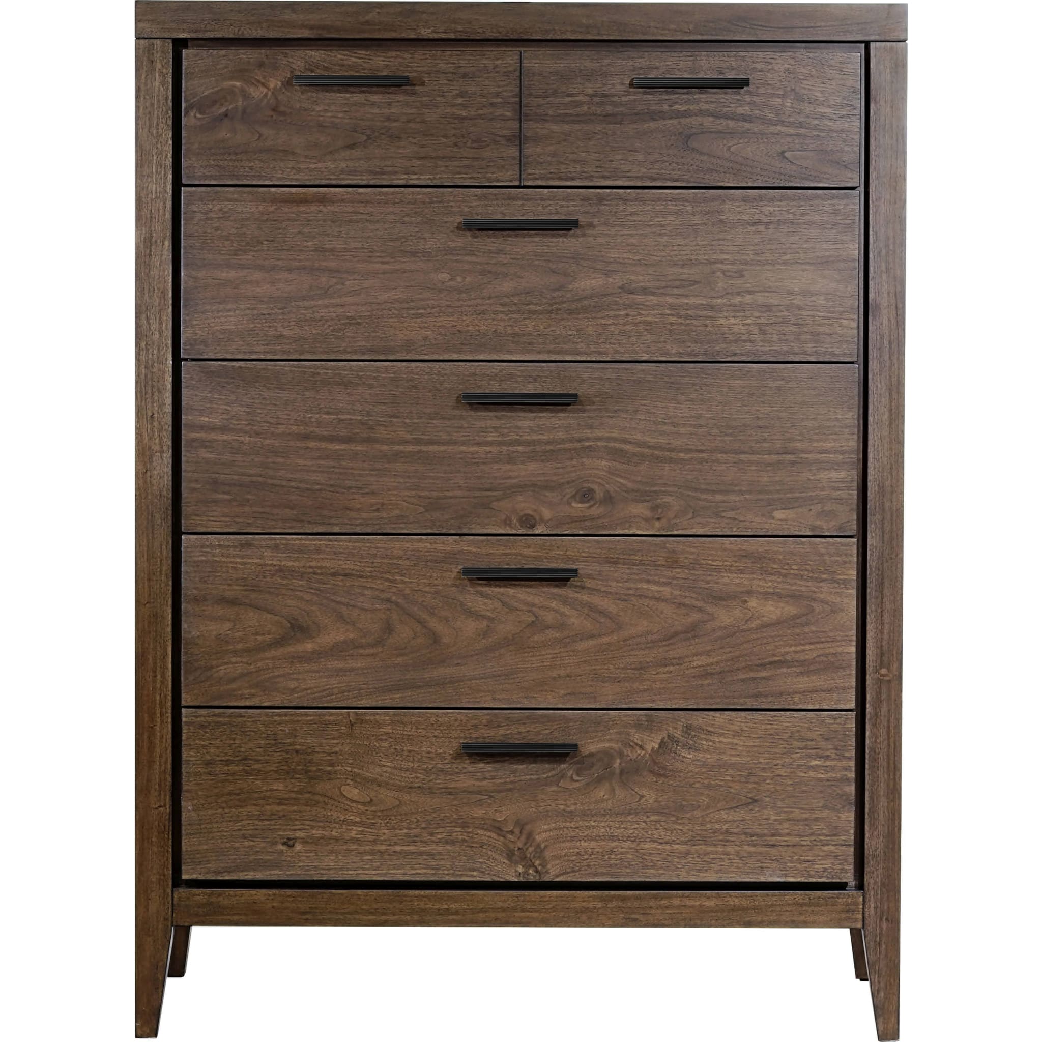 Boracay Five Drawer Walnut Chest in Wild Oats Brown (2024)