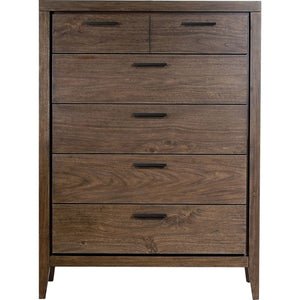 Boracay Five Drawer Walnut Chest in Wild Oats Brown (2024)