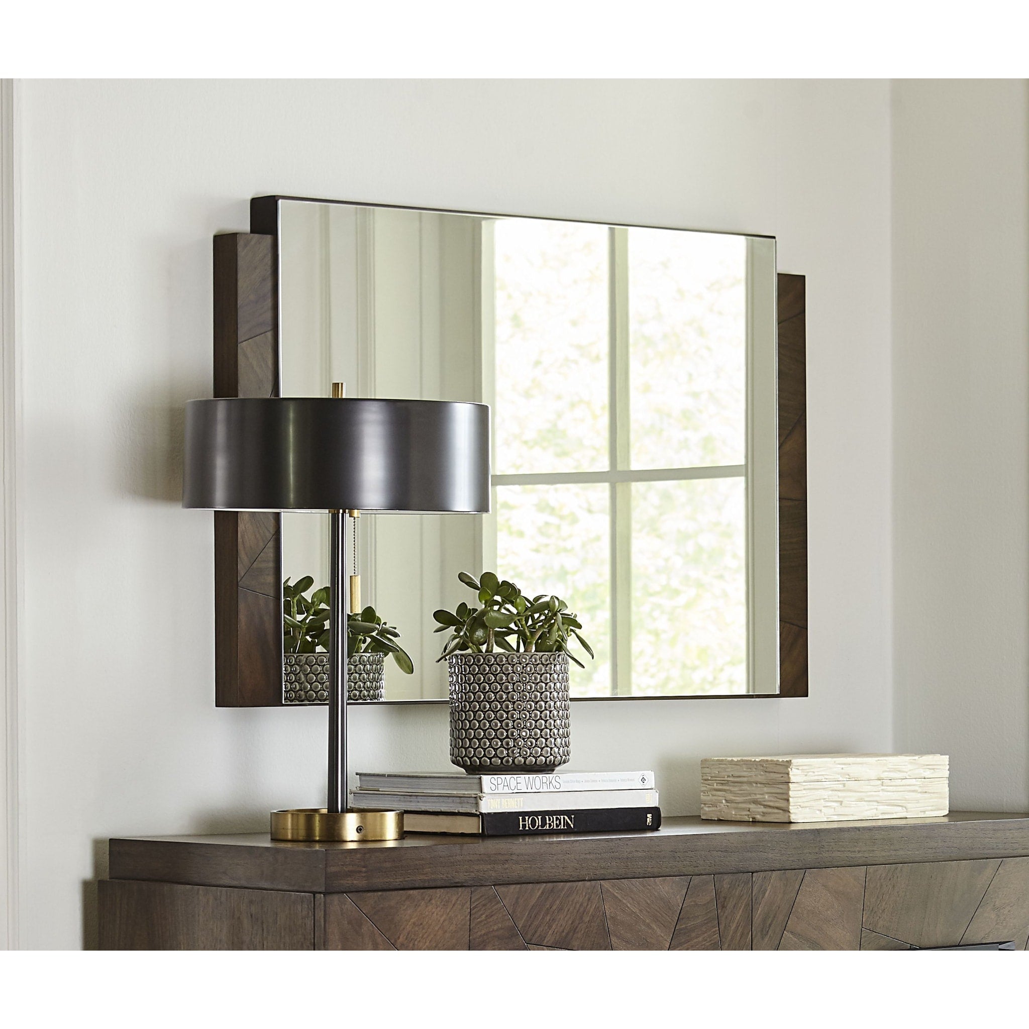 Broderick Chesser Mirror in Wild Oats Brown