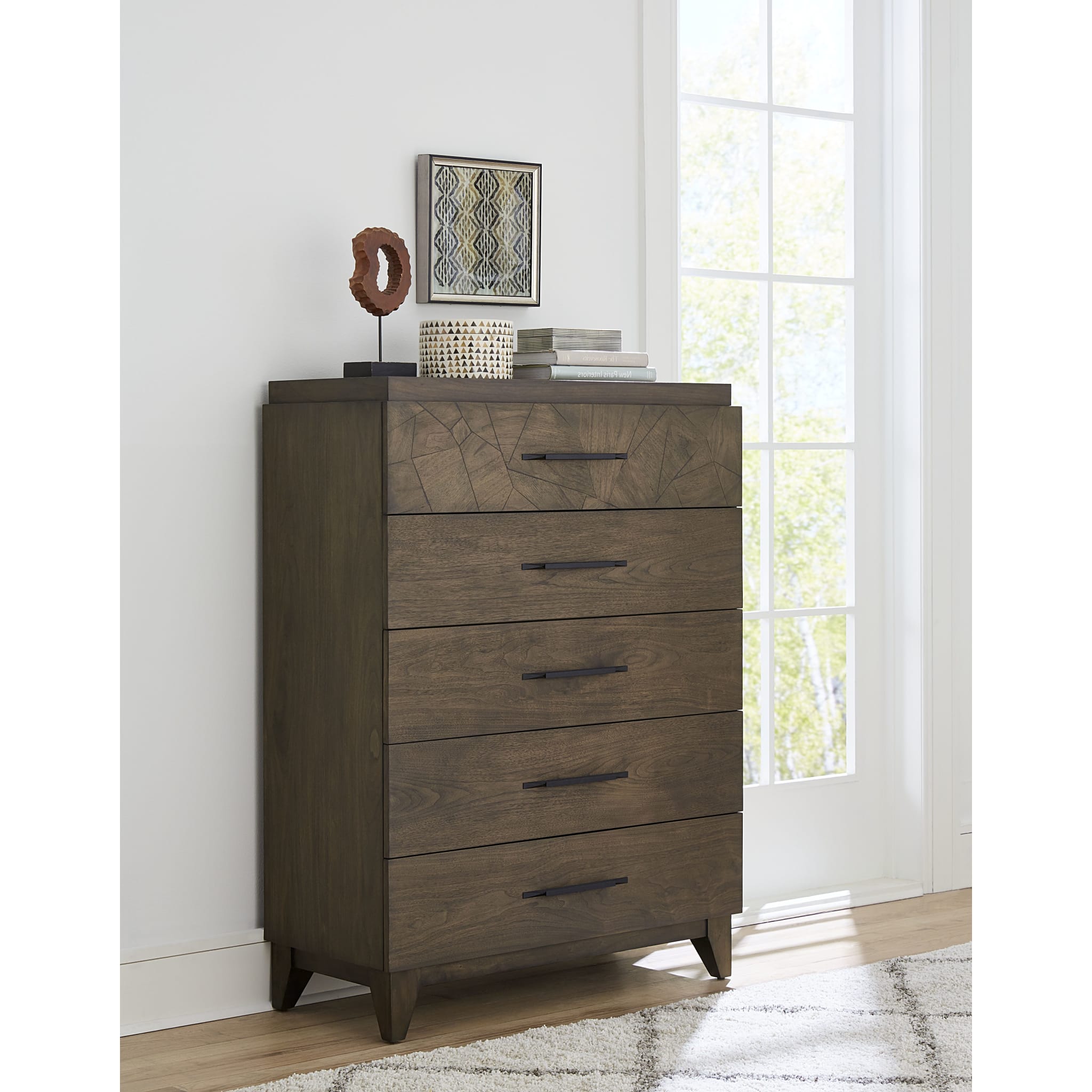 Broderick Five-Drawer Chest  in Wild Oats Brown (2024)