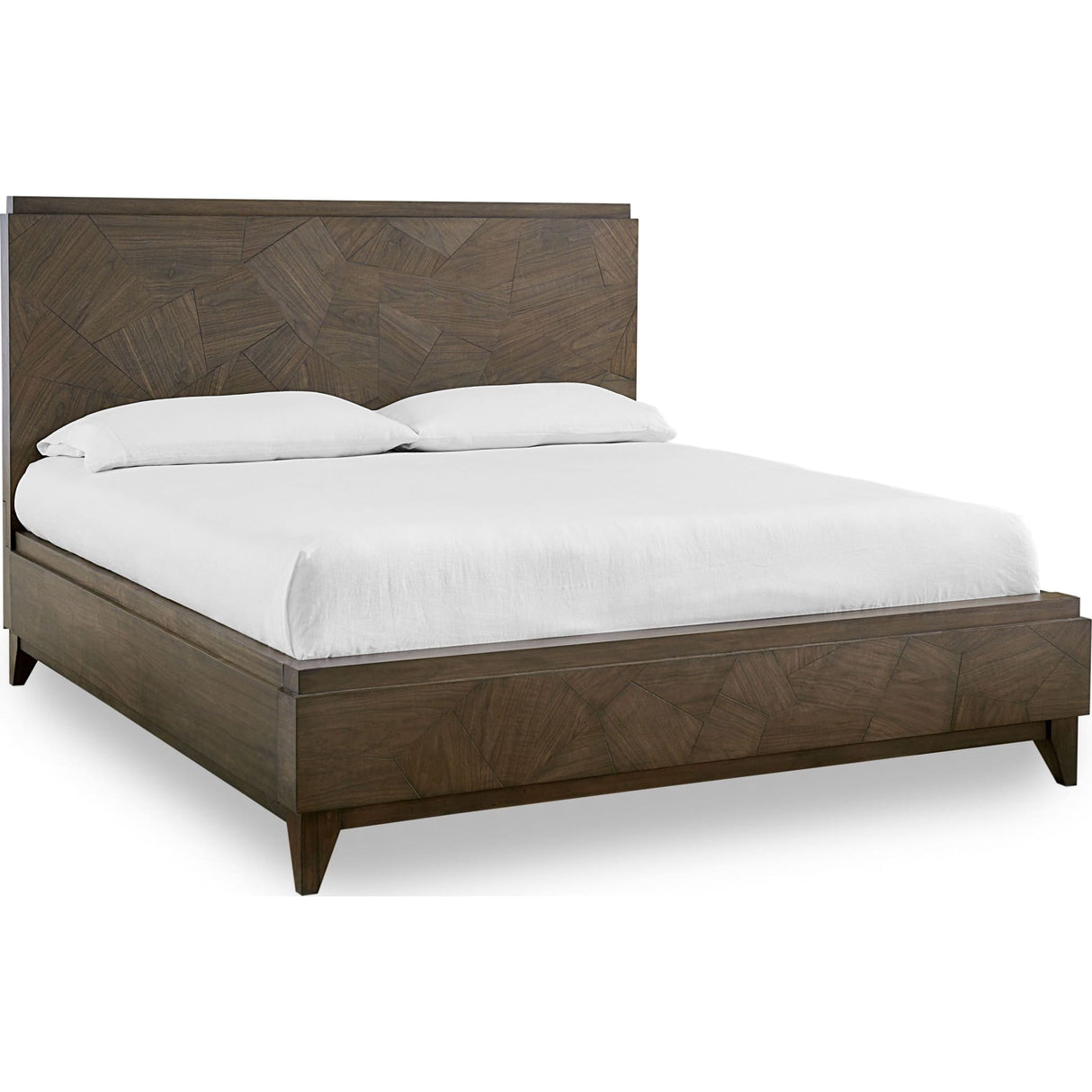 Broderick Wood Panel Bed in Wild Oats Brown