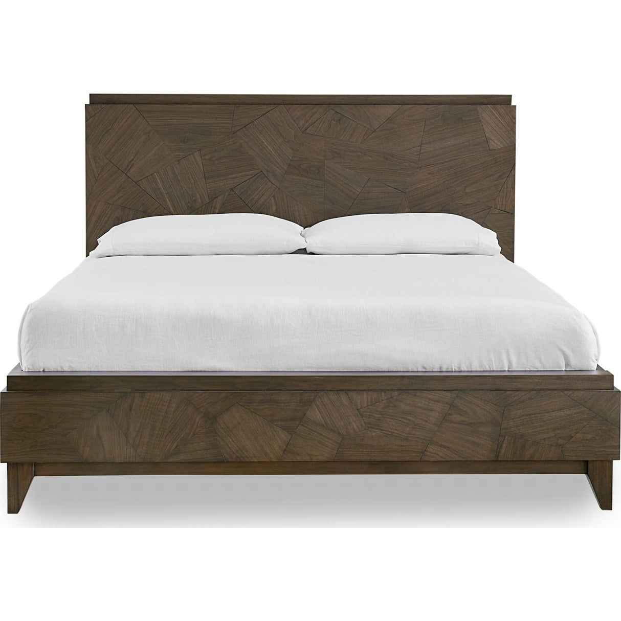 Broderick Wood Panel Bed in Wild Oats Brown