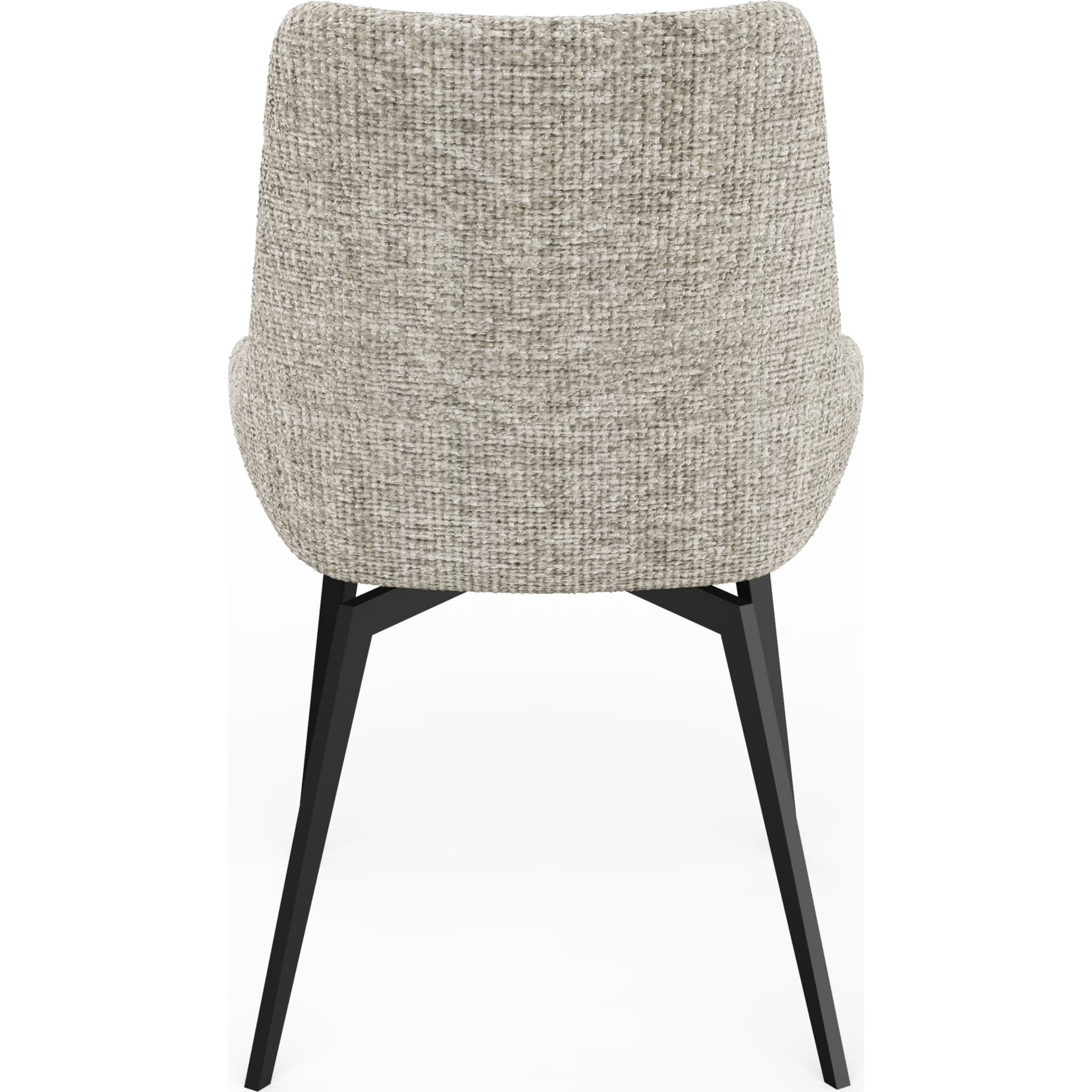 CEO 180 Degree Return Swivel Upholstered Dining Chair in Beige