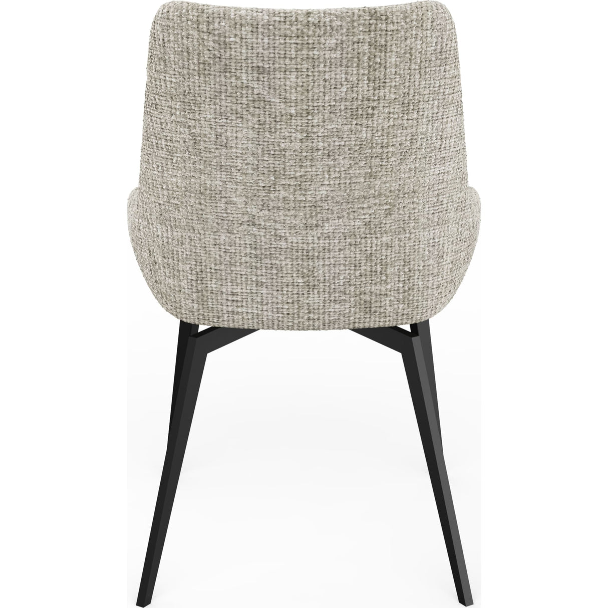 CEO 180 Degree Return Swivel Upholstered Dining Chair in Beige