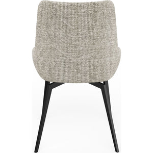 CEO 180 Degree Return Swivel Upholstered Dining Chair in Beige