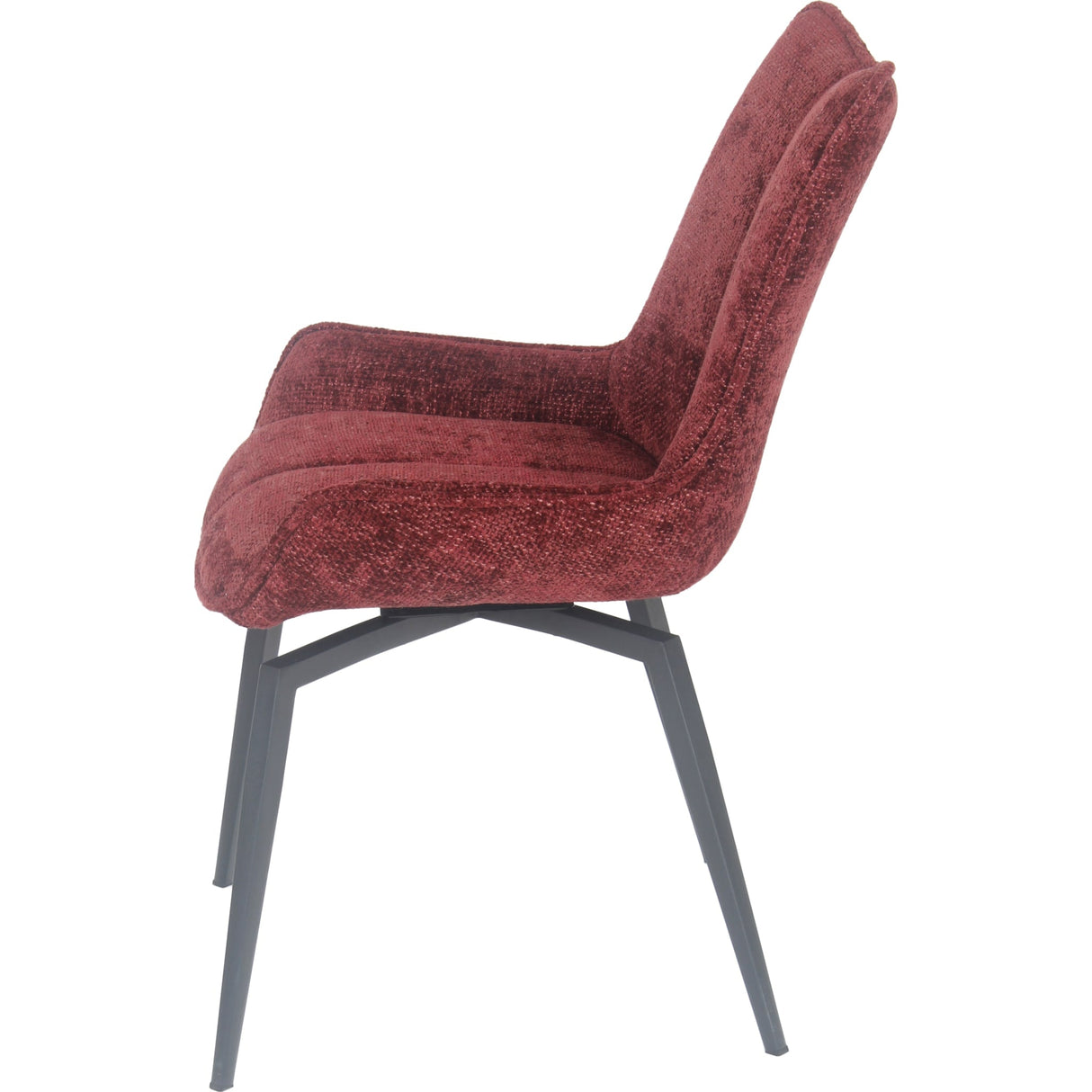 CEO 180 Degree Return Swivel Upholstered Dining Chair in Cherry