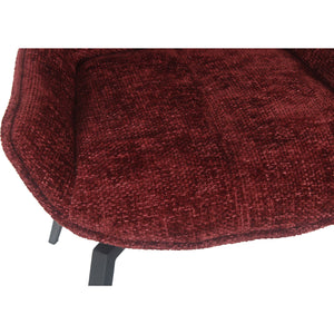 CEO 180 Degree Return Swivel Upholstered Dining Chair in Cherry