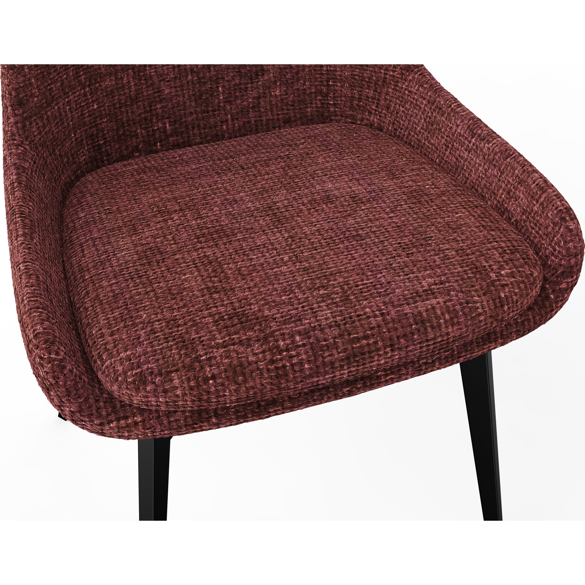 CEO 180 Degree Return Swivel Upholstered Dining Chair in Cherry