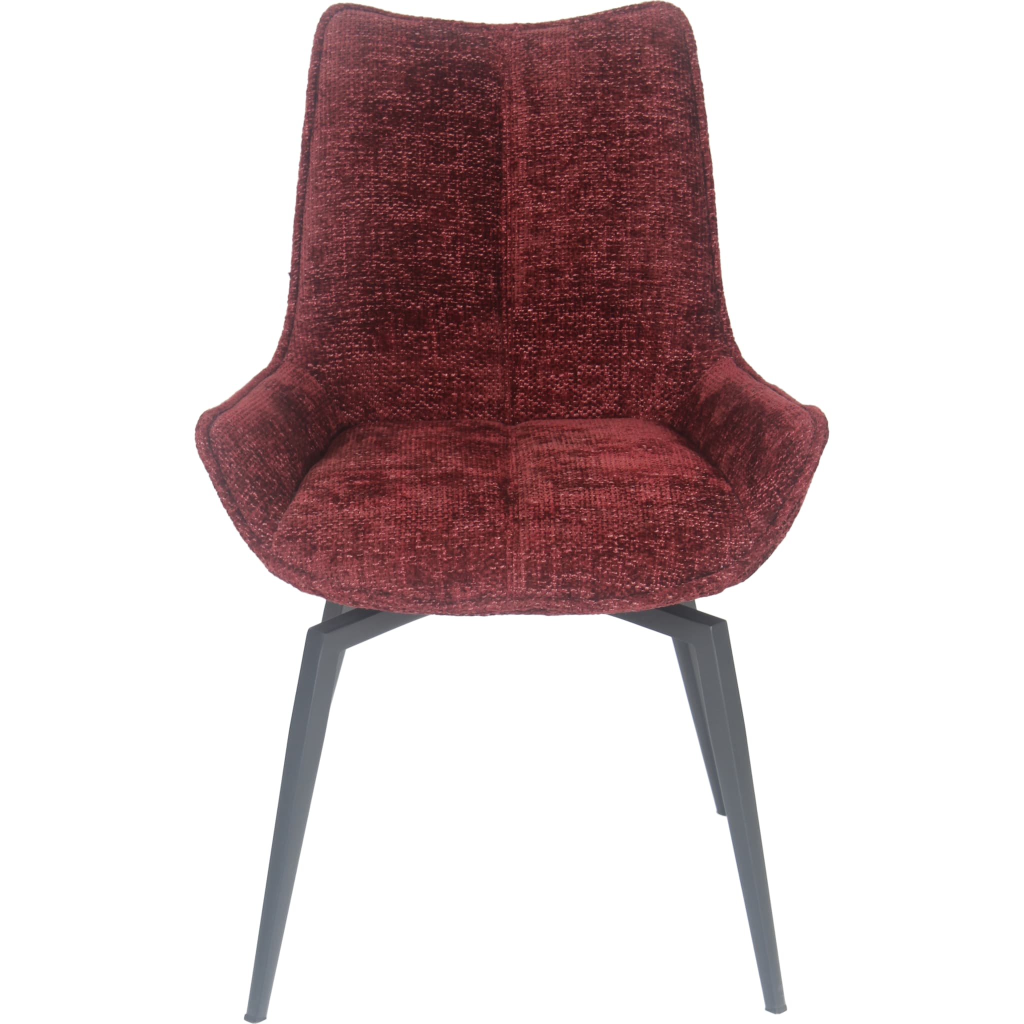 CEO 180 Degree Return Swivel Upholstered Dining Chair in Cherry
