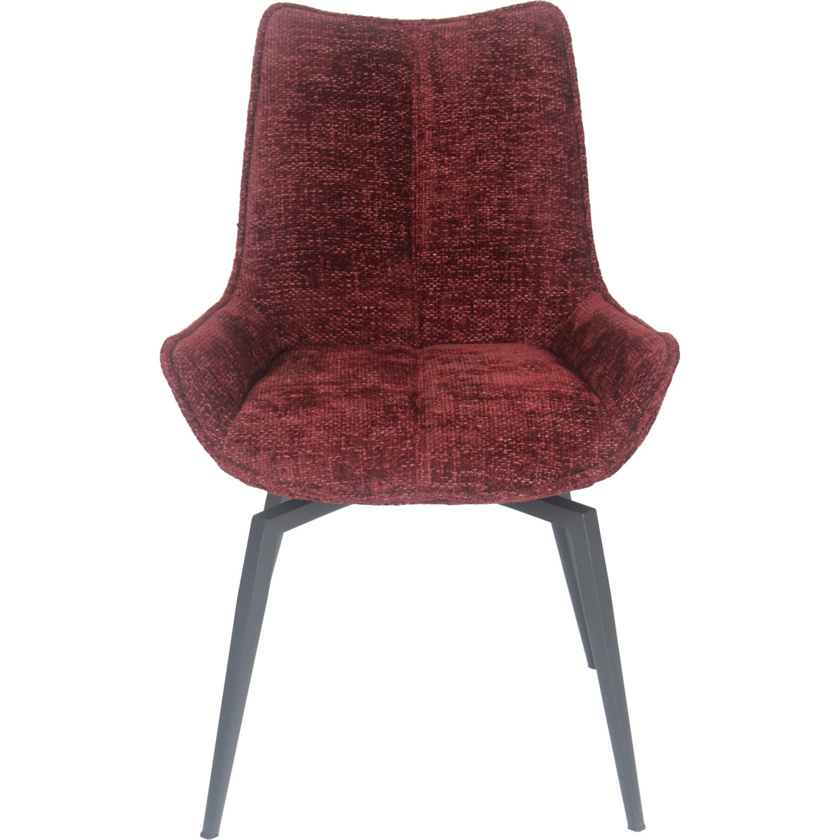 CEO 180 Degree Return Swivel Upholstered Dining Chair in Cherry