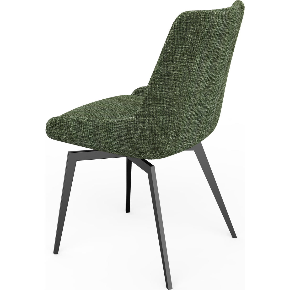CEO 180 Degree Return Swivel Upholstered Dining Chair in Olive