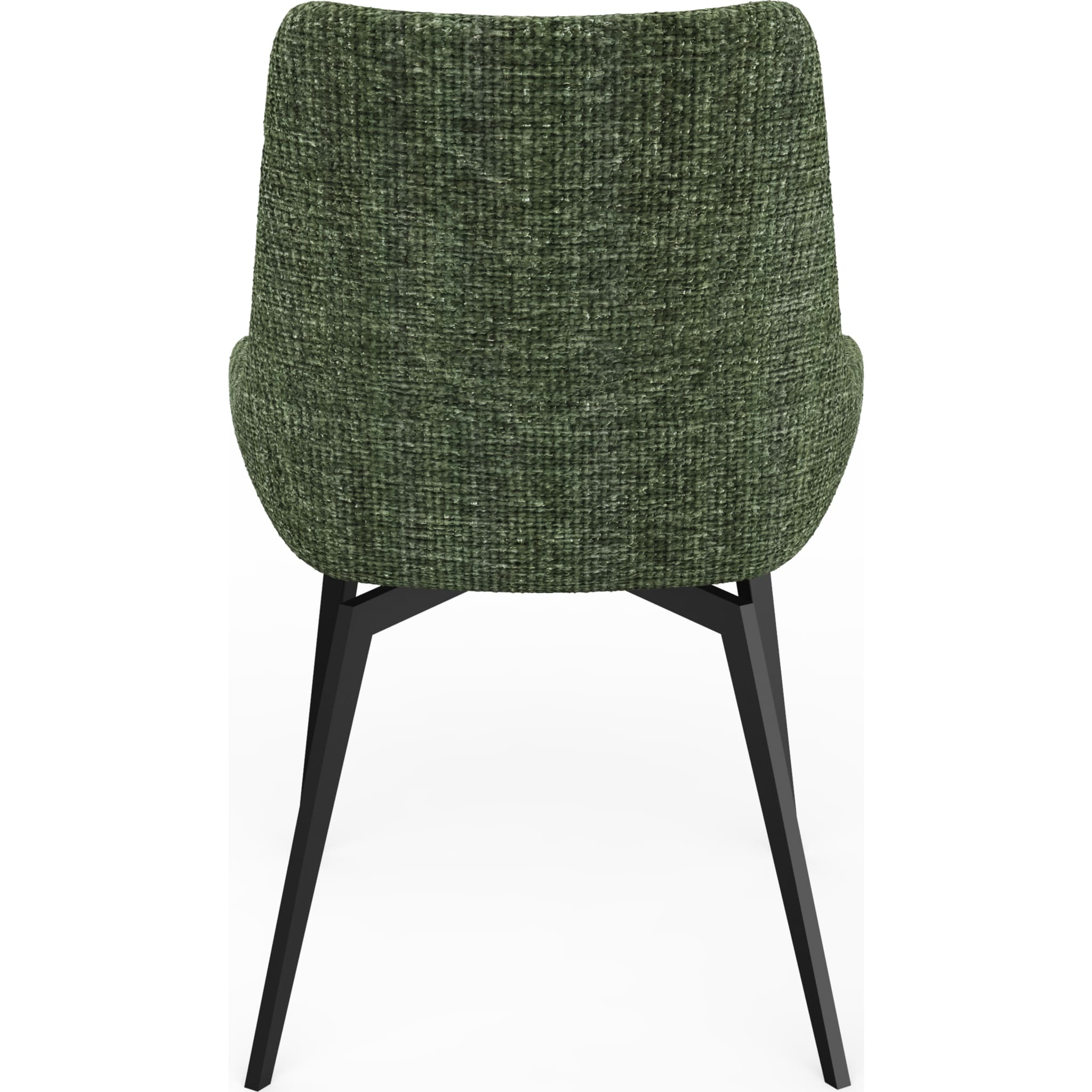 CEO 180 Degree Return Swivel Upholstered Dining Chair in Olive
