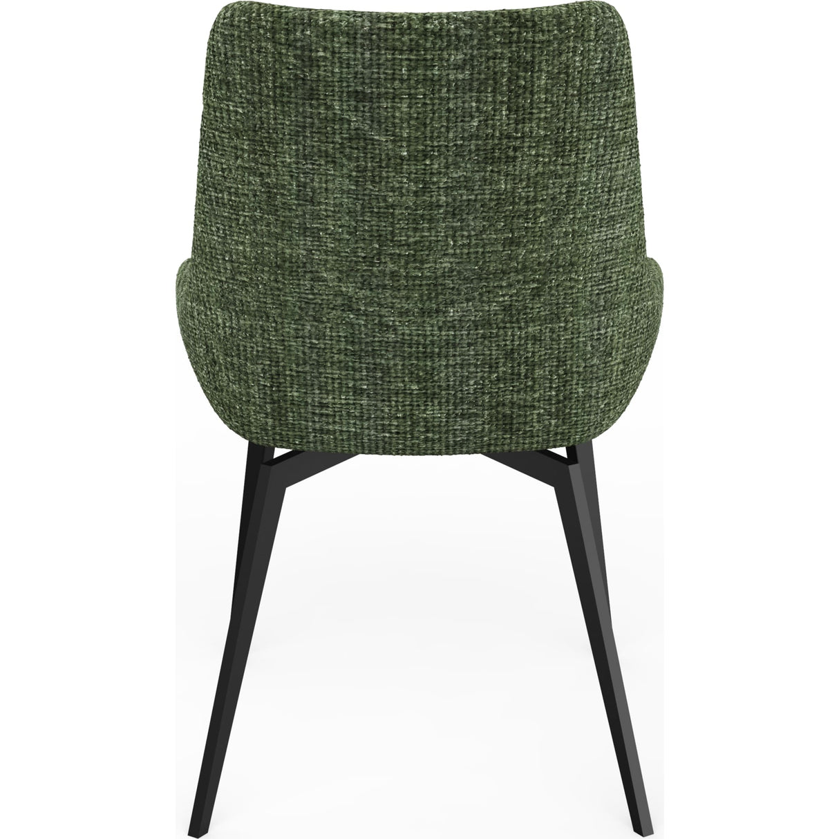 CEO 180 Degree Return Swivel Upholstered Dining Chair in Olive