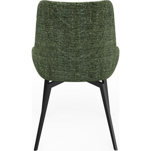 CEO 180 Degree Return Swivel Upholstered Dining Chair in Olive