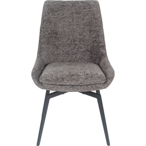 CEO 180 Degree Return Swivel Upholstered Dining Chair in Oyster