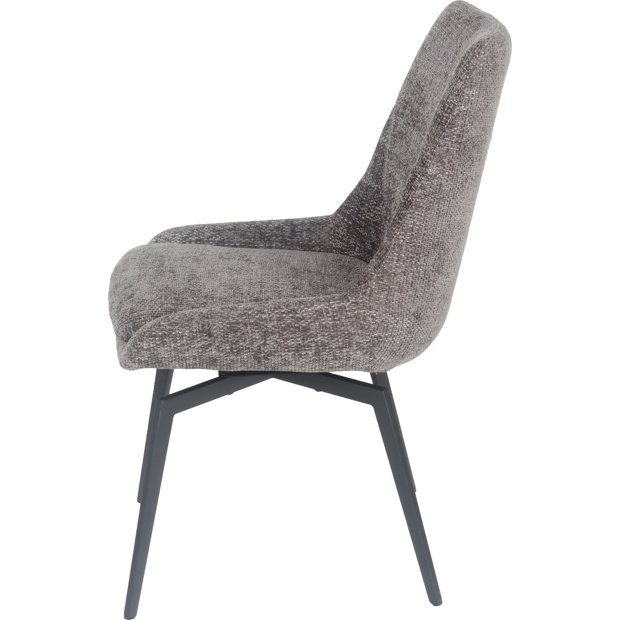 CEO 180 Degree Return Swivel Upholstered Dining Chair in Oyster