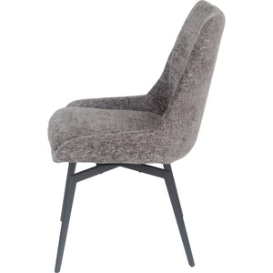 CEO 180 Degree Return Swivel Upholstered Dining Chair in Oyster