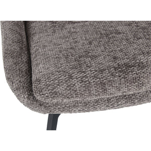 CEO 180 Degree Return Swivel Upholstered Dining Chair in Oyster