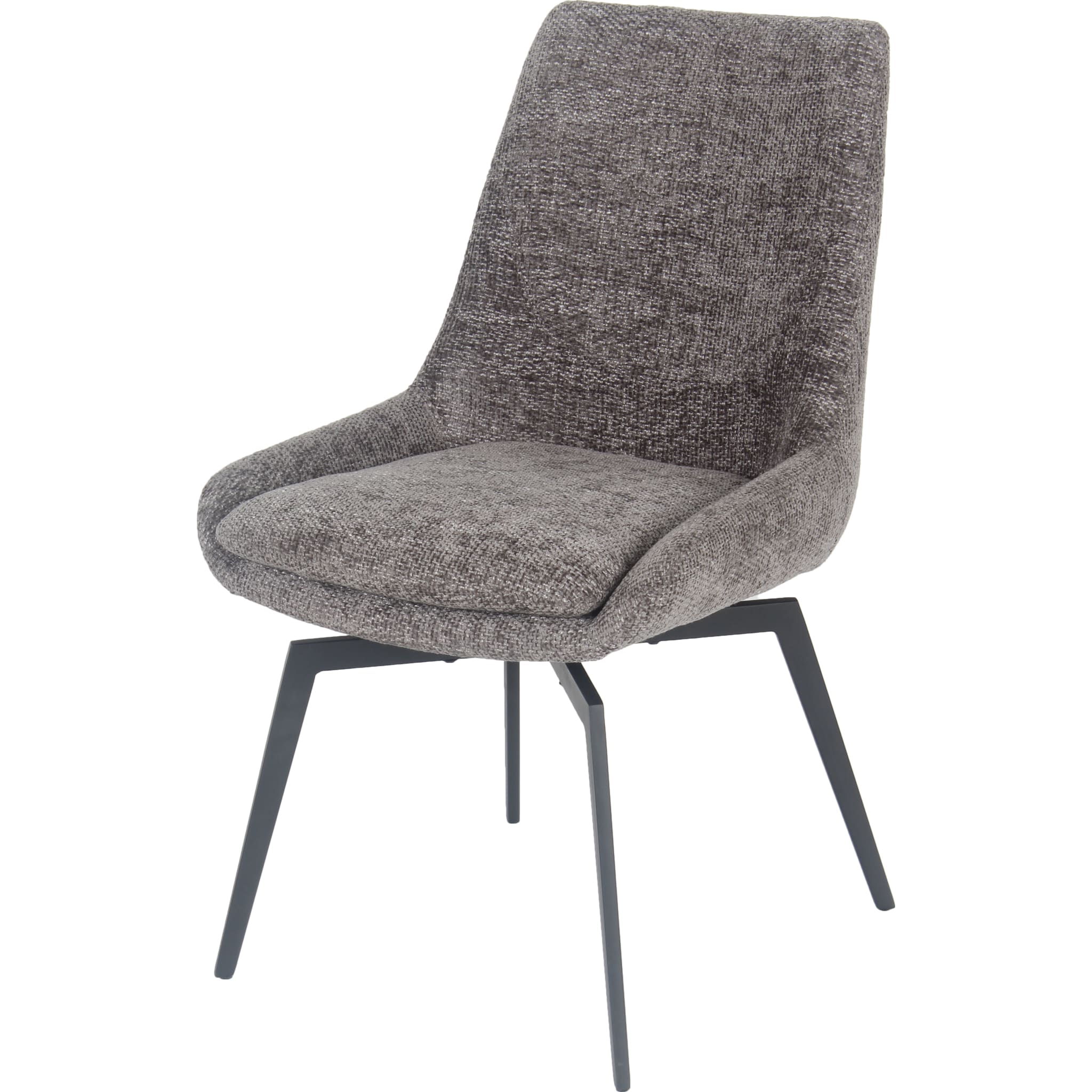 CEO 180 Degree Return Swivel Upholstered Dining Chair in Oyster