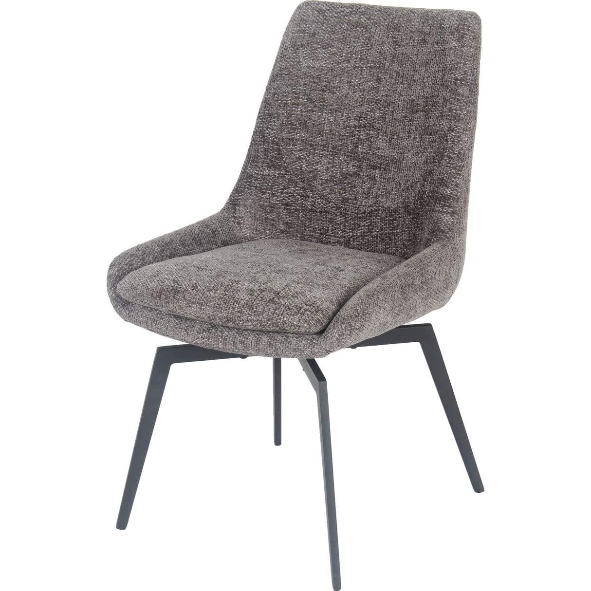 CEO 180 Degree Return Swivel Upholstered Dining Chair in Oyster