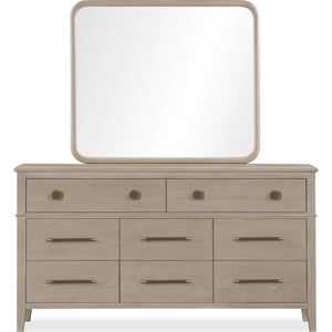 Camden Eight Drawer Oak Wood Dresser in Chai