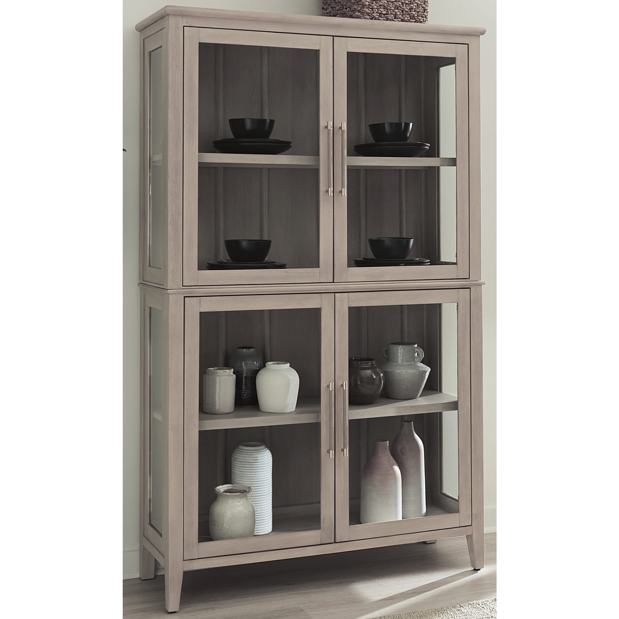 Camden Four Door Shiplap Curio in Chai