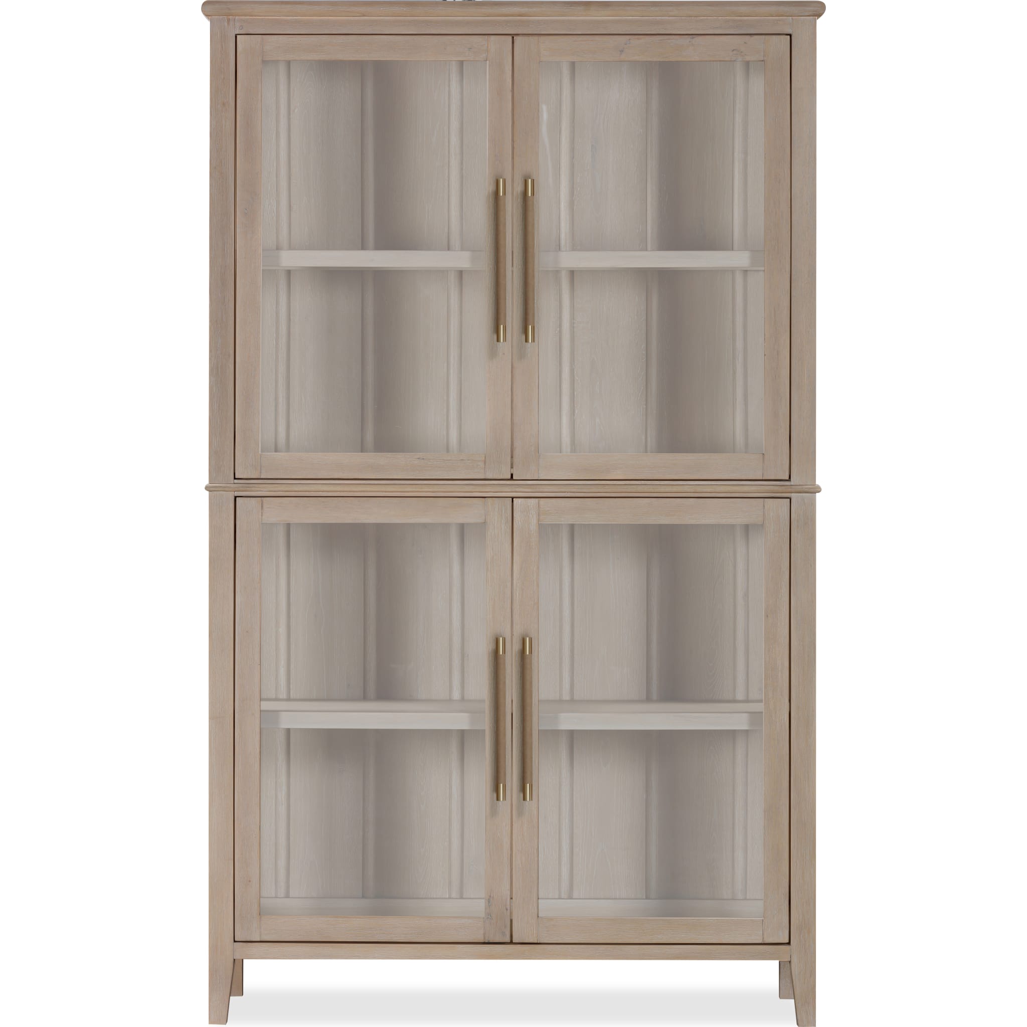 Camden Four Door Shiplap Curio in Chai
