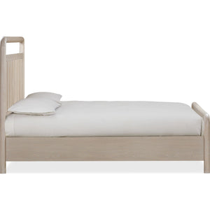 Camden Shiplap Oak Wood Platform Bed in Chai