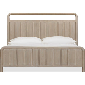 Camden Shiplap Oak Wood Platform Bed in Chai