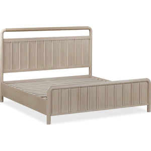 Camden Shiplap Oak Wood Platform Bed in Chai