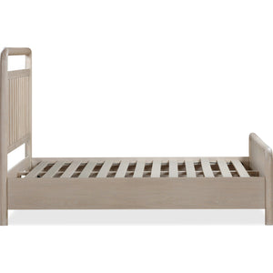 Camden Shiplap Oak Wood Platform Bed in Chai