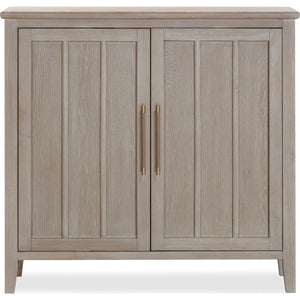 Camden Two Door Two Drawer Bar Cabinet with Stemware Rack and Wine Rack in Chai