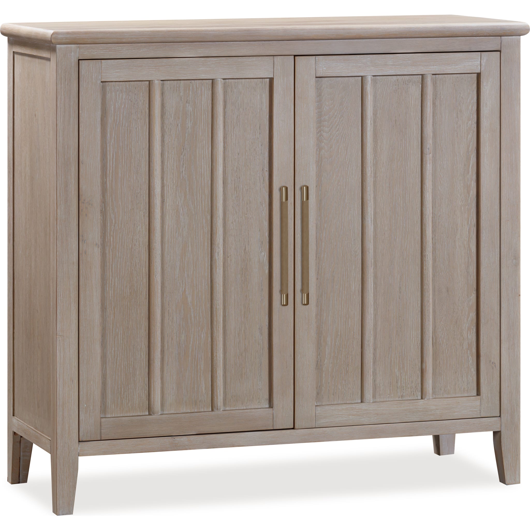 Camden Two Door Two Drawer Bar Cabinet with Stemware Rack and Wine Rack in Chai