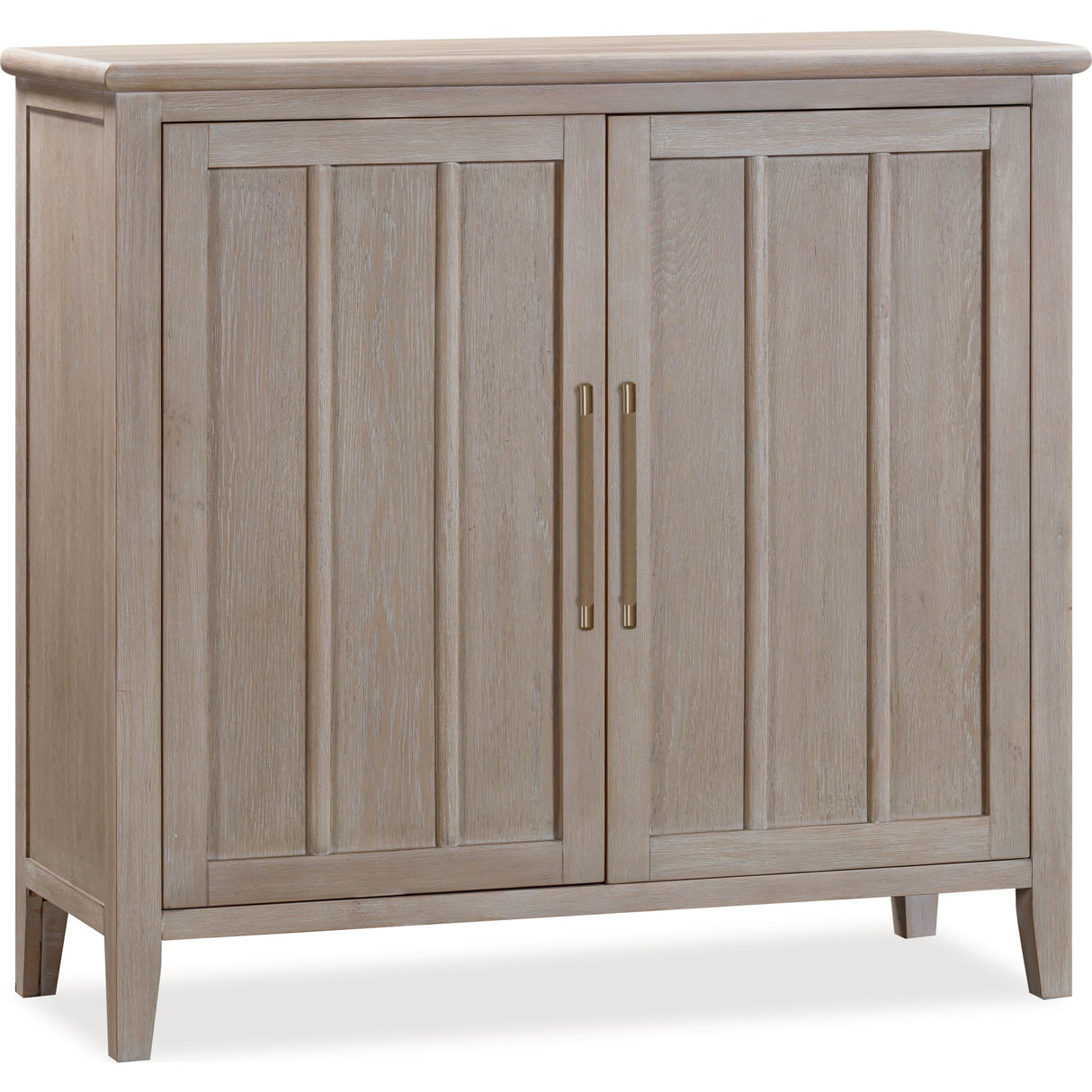 Camden Two Door Two Drawer Bar Cabinet with Stemware Rack and Wine Rack in Chai