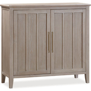 Camden Two Door Two Drawer Bar Cabinet with Stemware Rack and Wine Rack in Chai