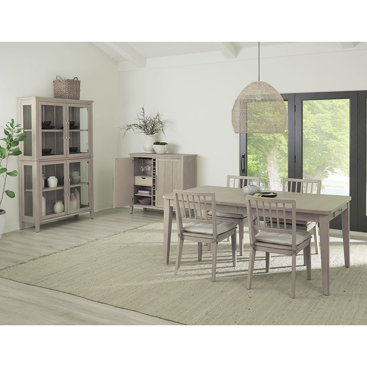 Camden Two Door Two Drawer Bar Cabinet with Stemware Rack and Wine Rack in Chai