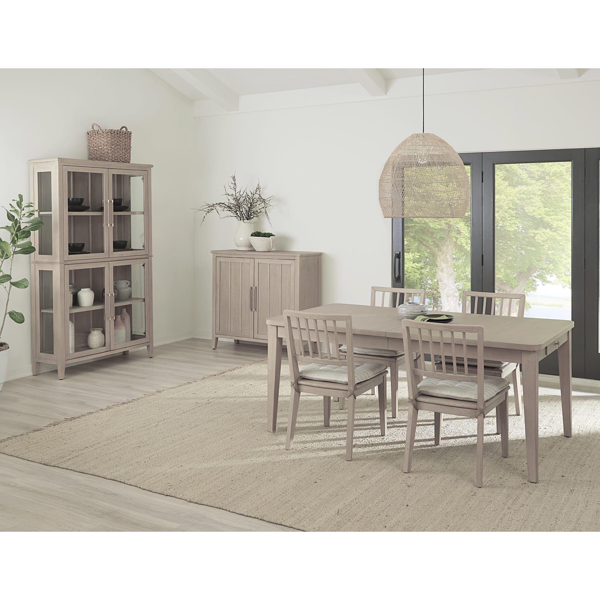 Camden Two Door Two Drawer Bar Cabinet with Stemware Rack and Wine Rack in Chai