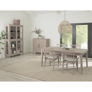 Camden Two Door Two Drawer Bar Cabinet with Stemware Rack and Wine Rack in Chai