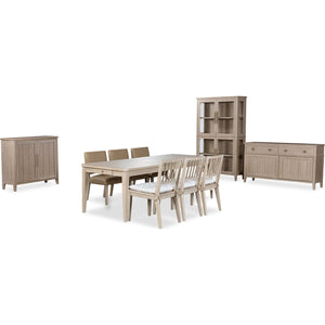 Camden Two Drawer Extendable Dining Table in Chai