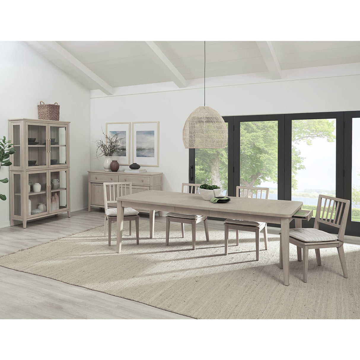 Camden Two Drawer Extendable Dining Table in Chai