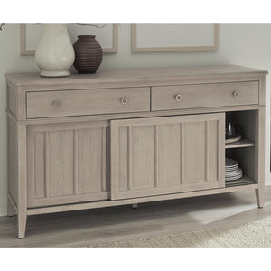 Camden Two Drawer Two Door Oak Wood Sideboard in Chai