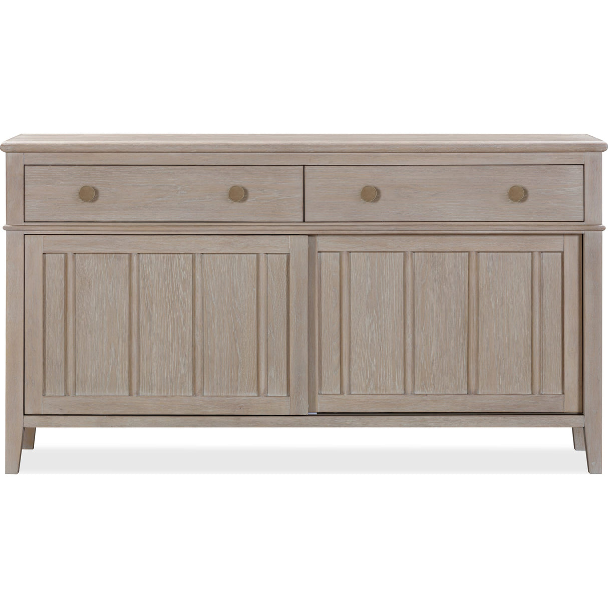 Camden Two Drawer Two Door Oak Wood Sideboard in Chai