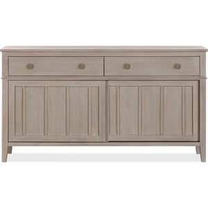 Camden Two Drawer Two Door Oak Wood Sideboard in Chai