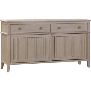 Camden Two Drawer Two Door Oak Wood Sideboard in Chai