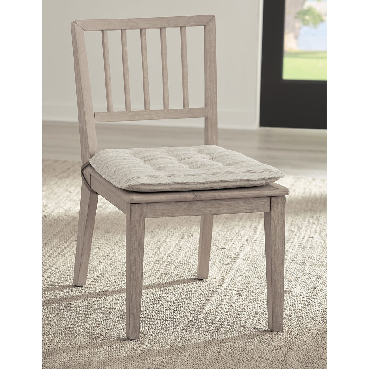 Camden Wood Dining Chair with Detachable Cushion in Chai and Oat
