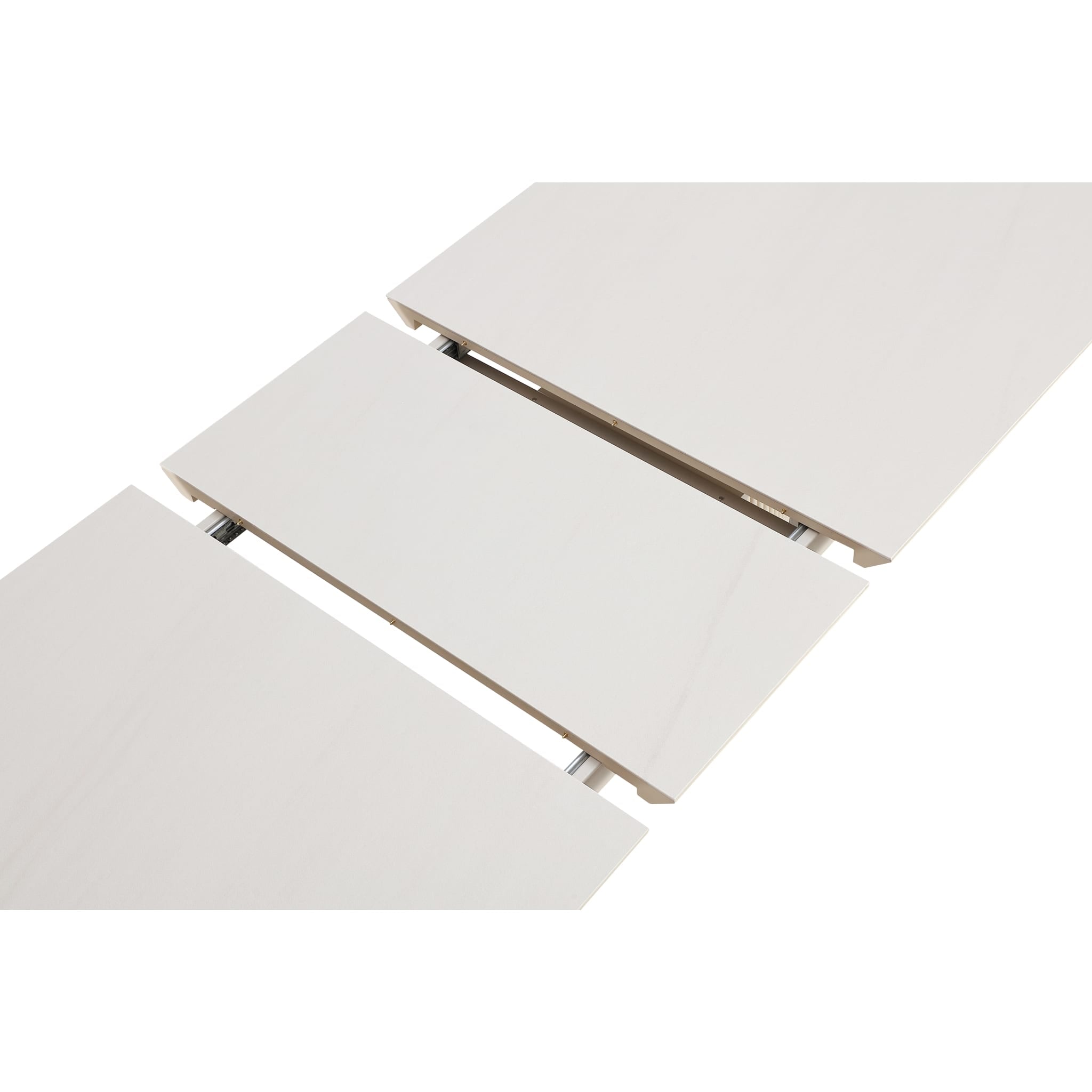 Cannon Stone Top Double Pedestal Extension Dining Table with Ivory Wood Base