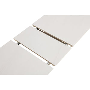 Cannon Stone Top Double Pedestal Extension Dining Table with Ivory Wood Base