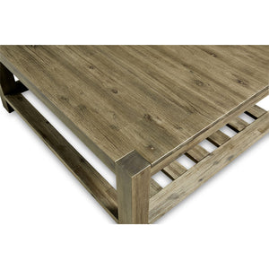 Canyon Solid Wood Square Coffee Table in Washed Grey
