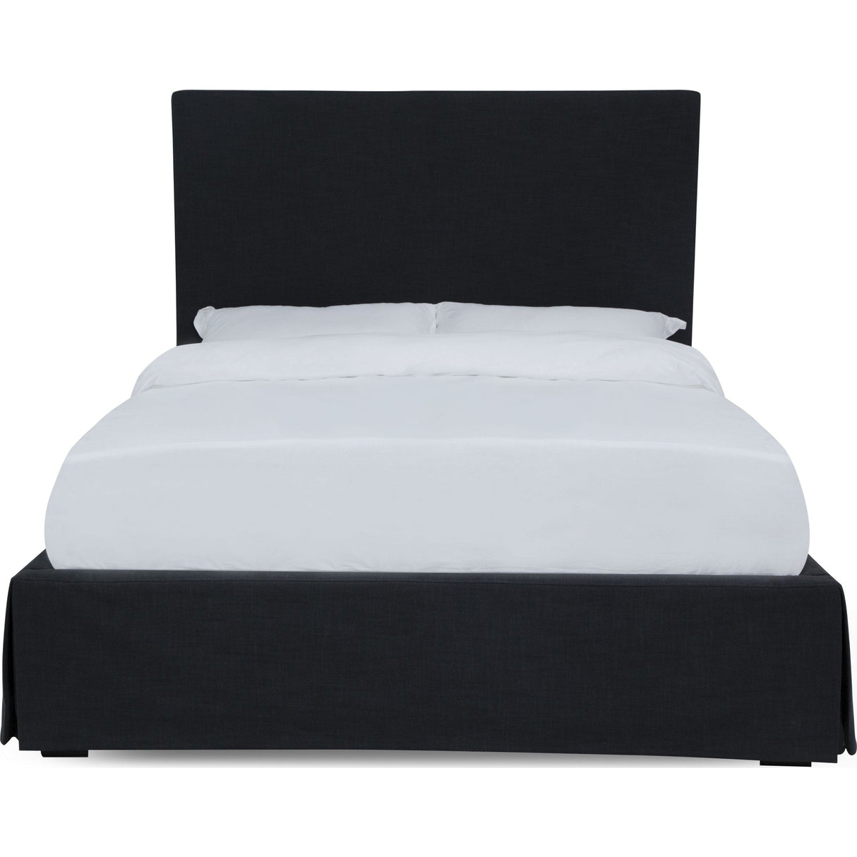 Cheviot UpholsteredSkirted Panel Bed in Iron